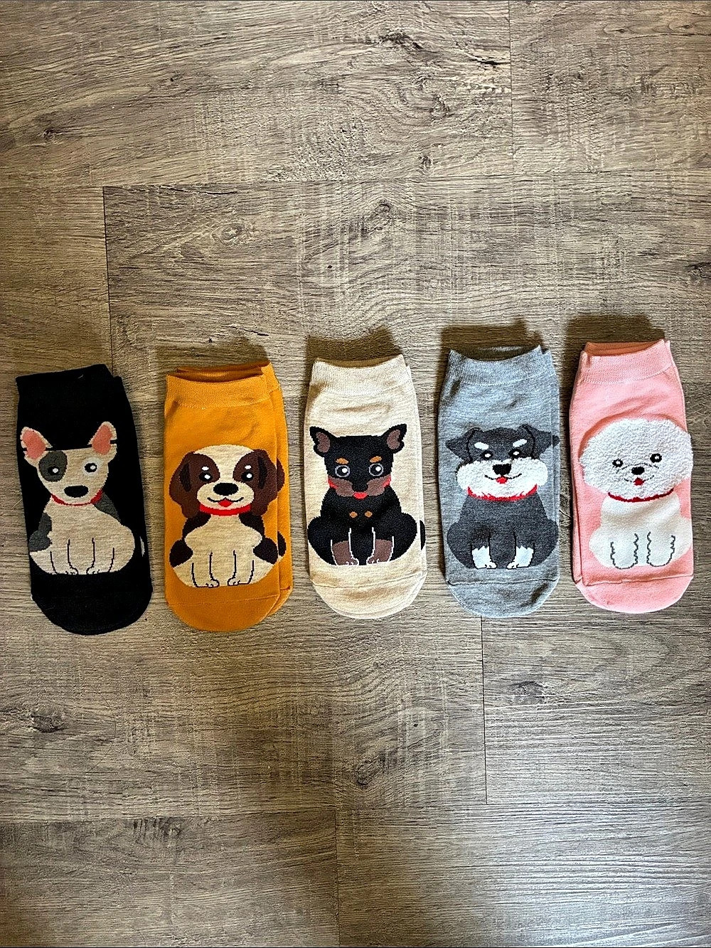 Dog Print Ankle Socks 5-Pair Set NWT